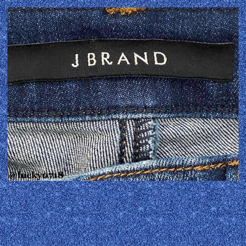 J Brand Ripped Denim Mid Rise Skinny Jean Sz 24 - Picture 6 of 7